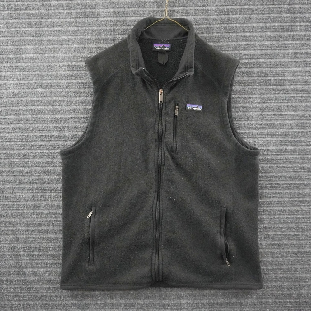 Patagonia Better Sweater Fleece Vest Mens XL Black Full Zip Outdoor Layer